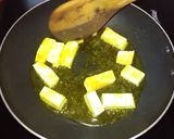 A picture of step 1 of Bhapa paneer.