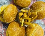 A picture of step 4 of Dynamite chicken burger.