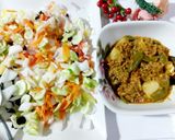 A picture of step 3 of Salad 🥗 with Qeema Shimla Aloo 😋👍.