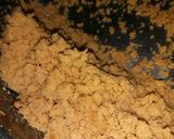 A picture of step 1 of Basan k ladoo.