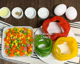 彩米飯、彩椒圈、照燒雞腿、蒜香青花菜便當菜(影片)的食譜步驟6照片