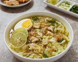 Foto langkah ke 7 dari resep Soto Ayam Dengan Bumbu Dasar Kuning.
