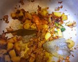 A picture of step 2 of Hara Chana Masala Curry.