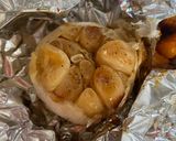 A picture of step 7 of Roasted Sweet Potatoes with Spices, Yellow Peppers, and Oven-Roasted Garlic.