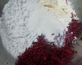 A picture of step 6 of Beetroot puri with white chana.