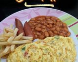 Gambar langkah 5 resipi Omelette.