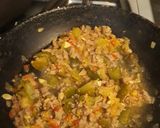 Foto del paso 1 de la receta: Polenta con revuelto de verduras y carne cortada a cuchillo
