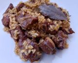 Foto del paso 11 de la receta: Arroz meloso de costillas y moixernons al vino tinto