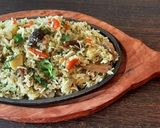 A picture of step 7 of Pudina rice.