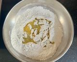 A picture of step 1 of Jodhpur Special Yellow Mathri.