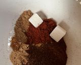 A picture of step 2 of Soy n black bean chili 🌶️.