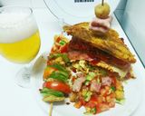 Foto del paso 6 de la receta: Patacones con carnes ahumadas, queso de cabra y brochetas de vegetales