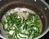 A picture of step 1 of Chicken and Poblano Peppers with Zucchini (My Style 'Alambre').