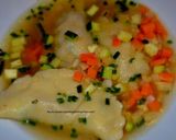 Une image de l'étape 7 de Ravioles au confit de canard, et son bouillon de légumes parfumés.