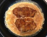 A picture of step 6 of Pork Cutlet with Eggs (Katsu-don).
