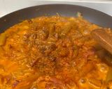 A picture of step 2 of Pasta with Leek, Bacon, and Mushrooms.