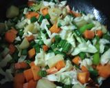 A picture of step 4 of Bengali khichuri recipe.