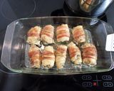 Baconbe göngyölt gombával töltött csirkemell recept fázis 7 fotója