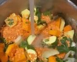 A picture of step 2 of Red and Green Lentil Soup.