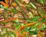 A picture of step 2 of Chow mien.