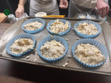 Muffins de manzana con crumble