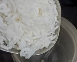 A picture of step 2 of Louki pancake make with leftover rice.