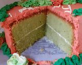 A picture of step 1 of Lemon butter cream Christmas cake.