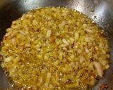 A picture of step 2 of Achaari Keema Matar (mutton).