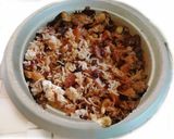 A picture of step 4 of Kashmiri pulao.