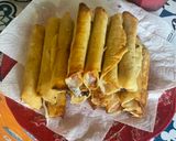 A picture of step 2 of Flautas in Chipotle Sauce.