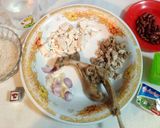 Foto langkah ke 1 dari resep Bubur kacang Merah Ayam Kampung (MPASI Bayi 8 Bln+).