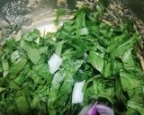 A picture of step 2 of Spinach Pakoda.