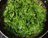 A picture of step 2 of Spinach and chickpea flour dry curry (Palak besan sabji).