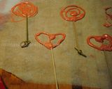 A picture of step 5 of Chocolate lace lollipops.