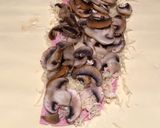 Une image de l'étape 3 de Feuilleté tresse champignons jambon fromage.