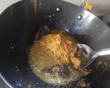 A picture of step 4 of Badanekayi Yennegayi stuffed brinjal curry.