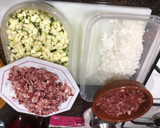 Foto del paso 1 de la receta: Tostada de calabacín bacon y choricito de mi pueblo