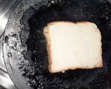 A picture of step 3 of Veg cheese sandwich.