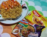 Foto langkah ke 3 dari resep 40. Ramen hack: Indomie Kebab Rendang & Richeese Mie Goreng Keju.