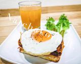 รูปขั้นตอนการทำที่ 1 ของ แซนวิชแฮมชีส ย่าง Croque monsieur/Croque madame