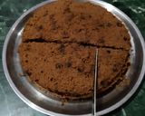 A picture of step 20 of Butterscotch rajbhog ice-cream chocolate cake.