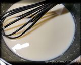 A picture of step 1 of White Chocolate Panna Cotta with Orange Gelée.