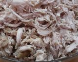 A picture of step 1 of Shredded Chicken fillings.