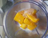 A picture of step 4 of Mango Strawberry Melon Smoothie.