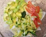 Hình bước làm 1 của món Salad Chả Gà (eat clean)