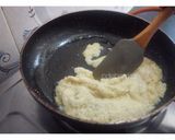 A picture of step 4 of Suji tukri burfi (without sugar).