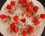 Une image de l'étape 2 de Bouchées de salami au fromage frais.