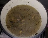 A picture of step 4 of Mushroom soup for the cold season.