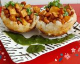 A picture of step 3 of Farali katori Chaat.