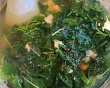 A picture of step 2 of Amaranth Greens Soup with Shrimp.